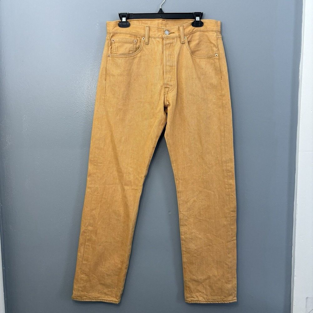 Levis 501XX Jean Mens‎ 32x34 (Actual 32x31) Button Fly Made Mexico Y2K Beige